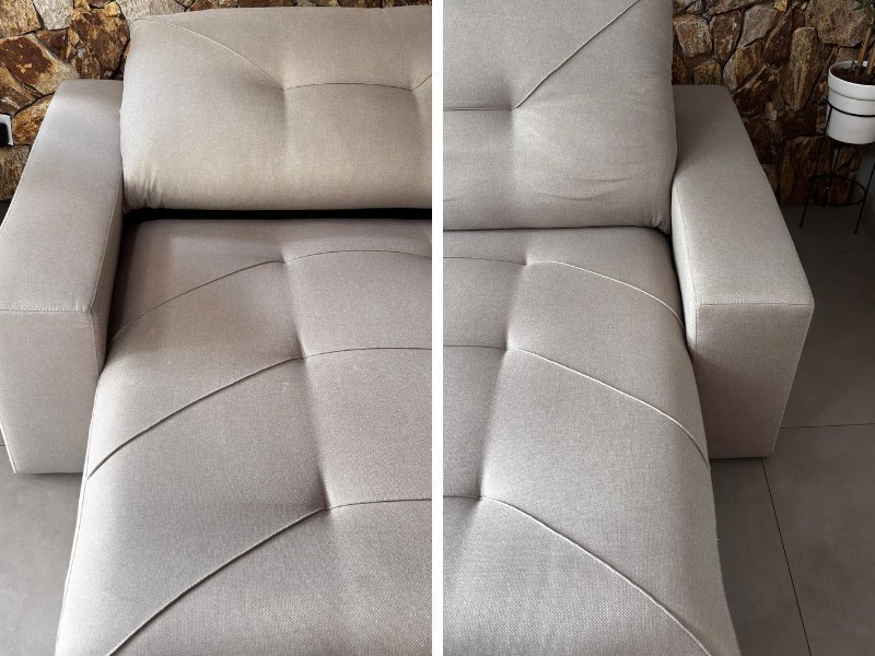 Sofá depois da higienização